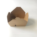 Einweg biologisch abbaubare Kraftpapier -Lunchbox